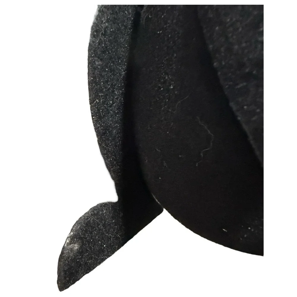 Pier‎ 1 Imports Halloween Bobblehead Flocked Glitter Black Cat Witches Hat Rare